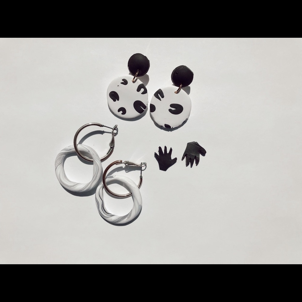 3 pack clay earrings